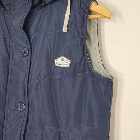 Abril Women's Blue Casual Sleeveless Button & Zipper Front Puffer Jacket Size M - Picture 6 of 13